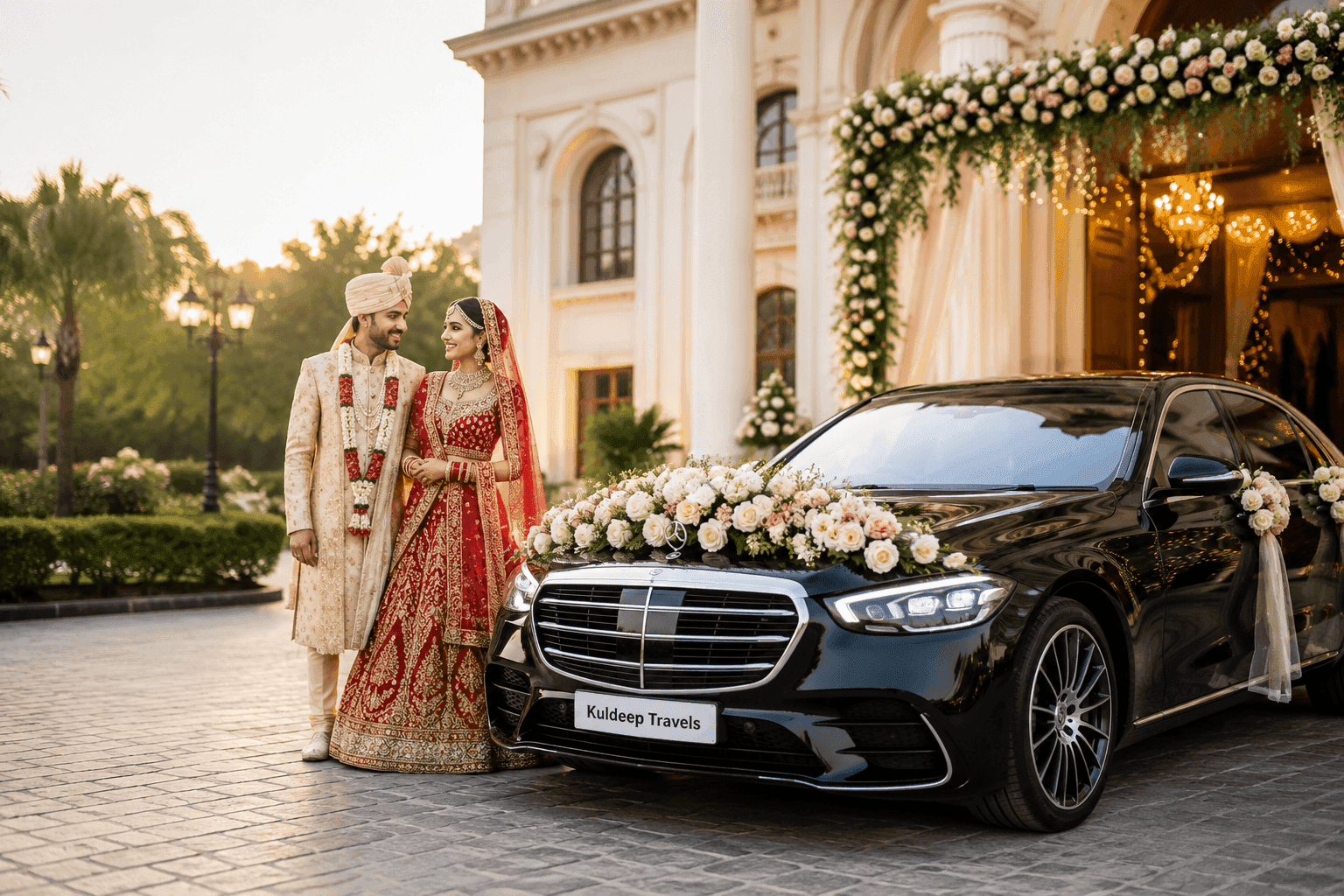 Decorated Wedding Car